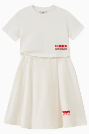 Logo Skirt in Cotton