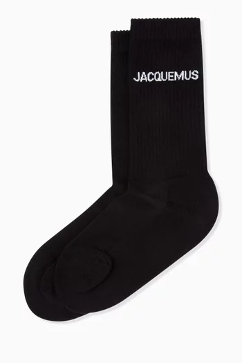 Les Chaussettes Socks in Ribbed Organic-cotton