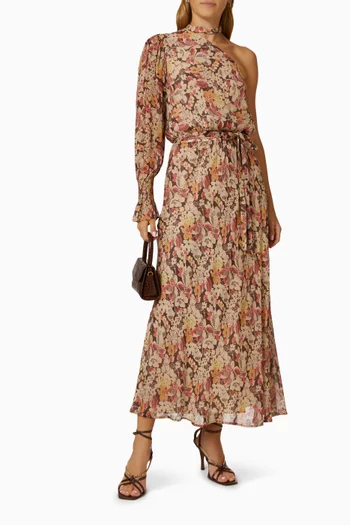 Floral-print Dress in Georgette