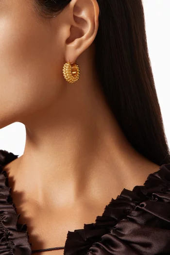 Baya Hoop Earrings in 18kt Gold-plated Brass