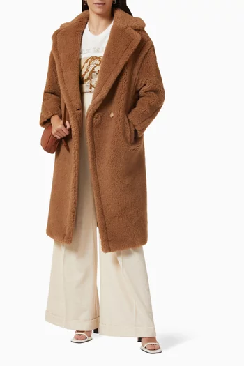 Teddy Coat in Camel-wool