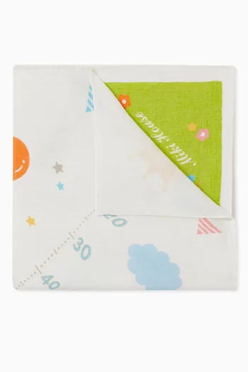Gauze Printed Bath Towel in Cotton