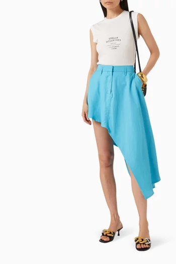 Asymmetric Skirt in Viscose