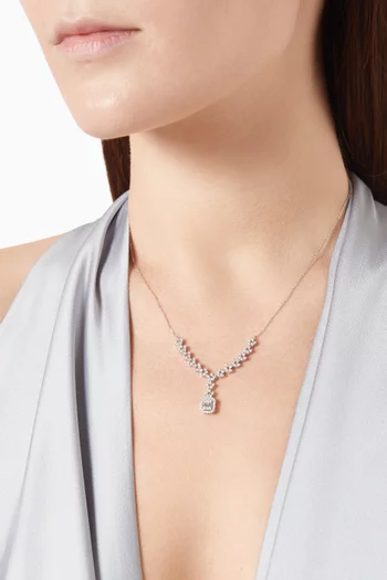 Sheaf Diamond Necklace in 14kt White Gold