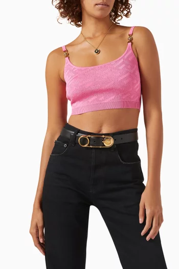 Safety Pin Belt in Leather