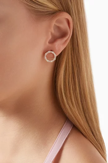 Birwaz Turath Diamond Earrings in 18kt Rose Gold