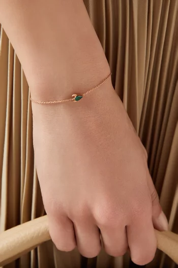 Bull Emerald Bracelet in 14kt Rose Gold