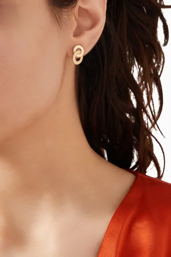 Galeria Intertwined Disc Earrings in 18kt Gold