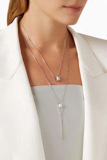 Quatre White Edition Diamond Large Pendant Necklace in 18kt White Gold