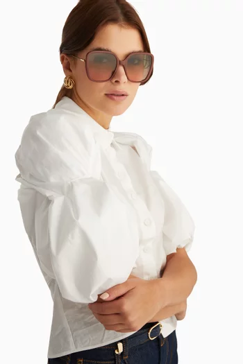 Oversized Sunglasses in Bio-based Acetate