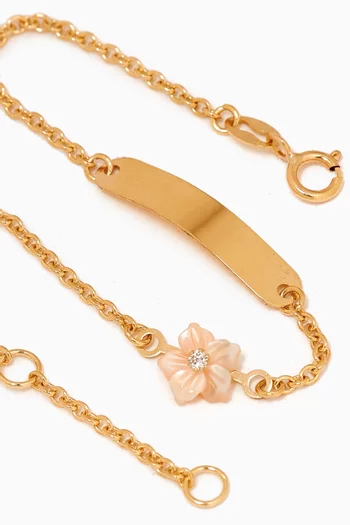 Flower Diamond Bracelet in 18kt Yellow Gold