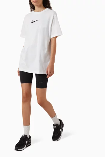 High-Waist Biker Shorts in Cotton-jersey