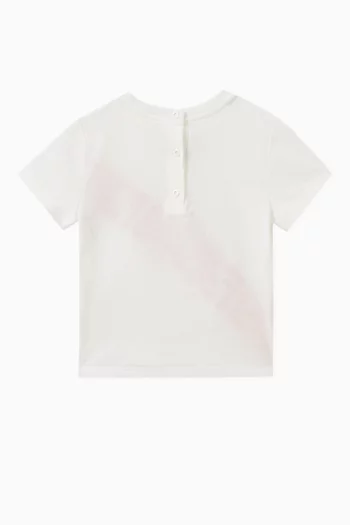 Logo-embroidered T-shirt in Cotton