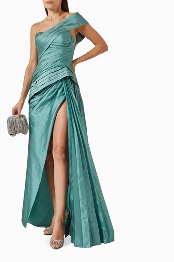Wink One-shoulder Dress in Taffeta