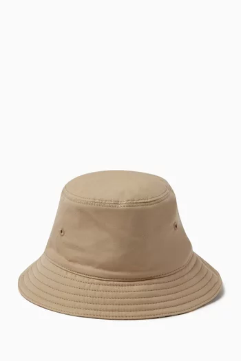 Reversible Check Bucket Hat in Cotton