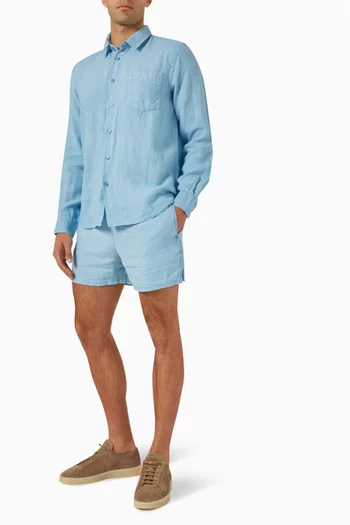 Barry Mineral-dyed Bermuda Shorts in Linen