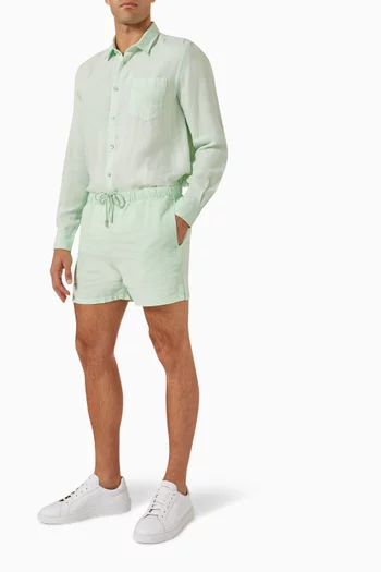 Barry Mineral-dyed Bermuda Shorts in Linen
