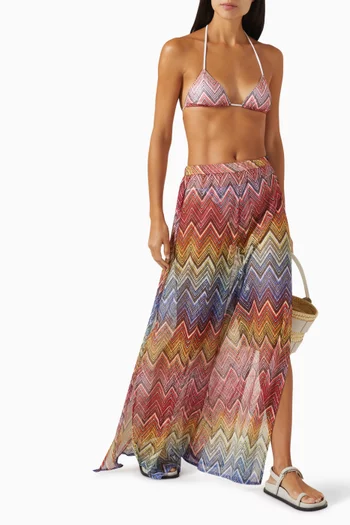 Coverup Wide-leg Pants in Laminated Lace
