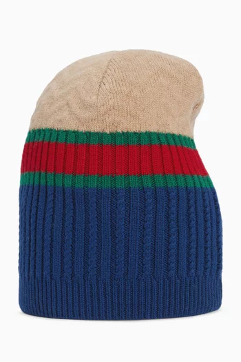 Web Hat in Wool Knit