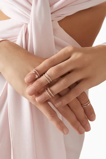 Diamond Knuckle Ring in 18kt Rose Gold