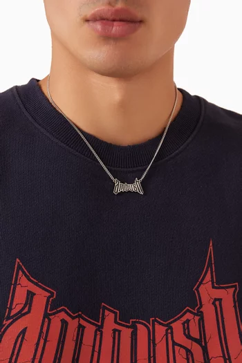 Trad Logo Charm Necklace in Metal