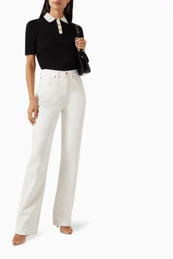 Mid-rise Straight-leg Jeans in Cotton