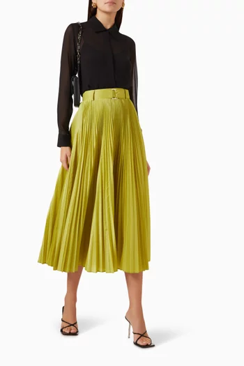 Tambuto Pleated Skirt in Silk