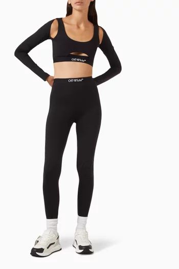 Logoband Cut-out Crop Top
