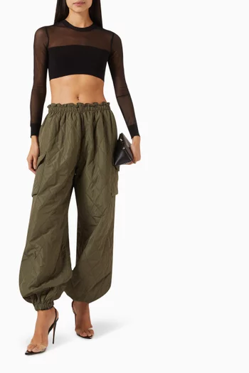 Quilted Oversized Cargo Pants