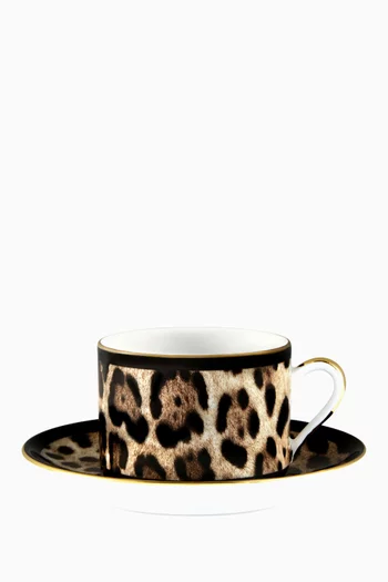 All-over Leopard Tea Set in Porcelain