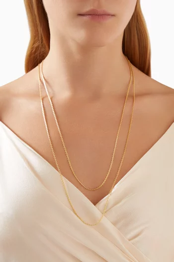 Long Necklace in 18kt Gold--plated 925 Sterling Silver