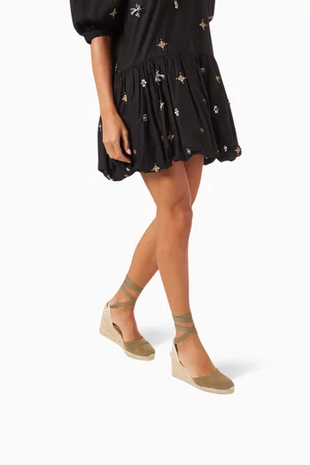 Carina 50 Espadrille Wedges in Canvas