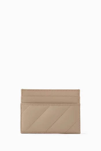 Crush Card Holder in Quilted Leather