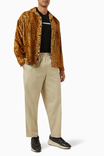 Leopard-print Fur Shirt