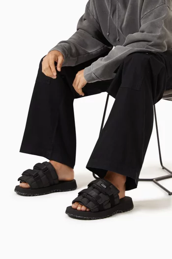 Moto Puffab Sandals in Textile & Rubber