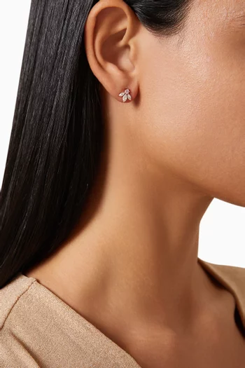 Pixie Wings Diamond & Sapphire Stud Earrings in 18kt Rose Gold