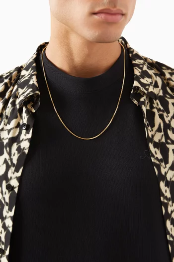 Box Chain Necklace in Yellow Gold Plated Sterling Silver