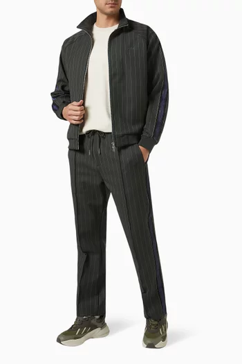 Mercer Pinstripe Track Pants in Stretch Double-weave Fabric