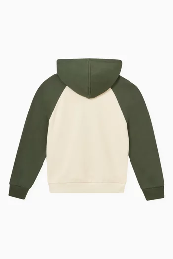 Graphic Print Hoodie in Cotton