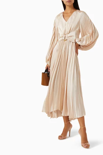 Pleated Midi Dress