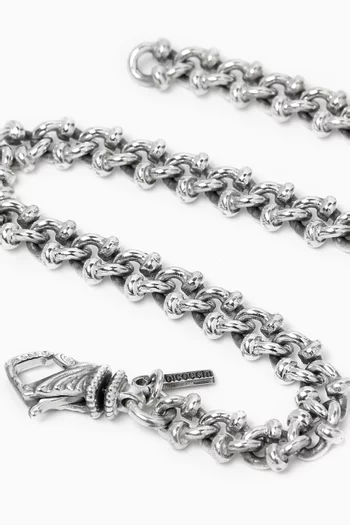 Knotted Chain Bracelet in Sterling Silver