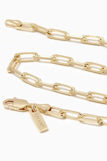 Paperclip Bracelet in 18kt Gold-plated Sterling Silver