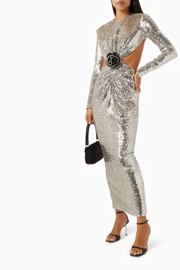 Thea Sequinned Maxi Dress