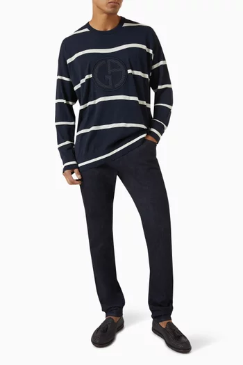 Striped Jumper in Cotton & Cashmere