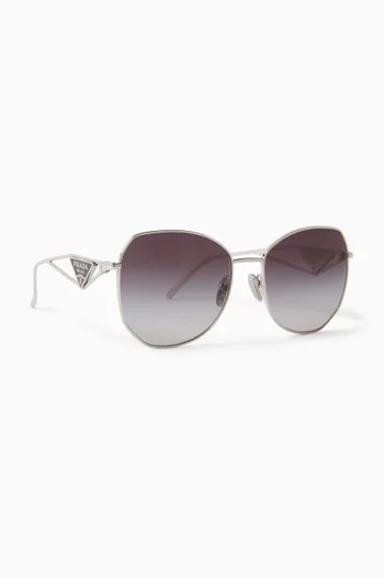Irregular Sunglasses in Metal