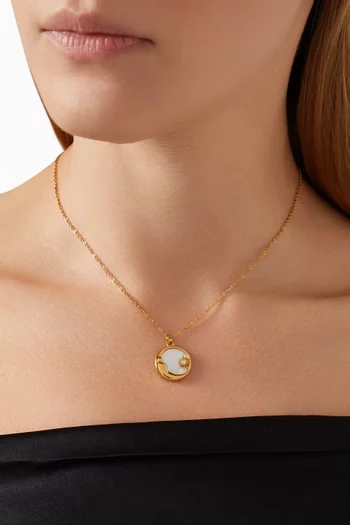 Nova Pendant Necklace in 18kt Gold-plated Stainless Steel