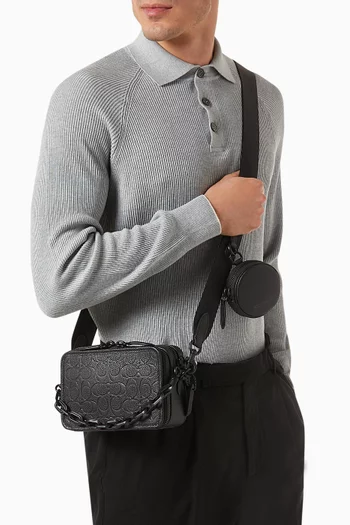 Charter Crossbody Bag in Signature Pebbled Leather