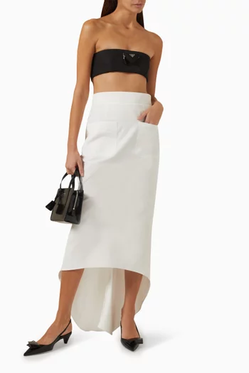 Asymmetrical Midi Skirt in Cotton