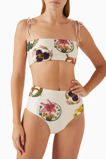 Magenta Golondrinas High-waist Bikini Bottom
