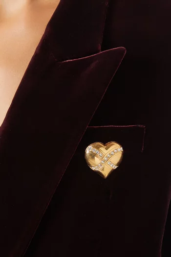 1990s Vintage Swarovski Heart Brooch